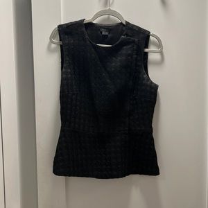 Theory textured peplum zip top size M